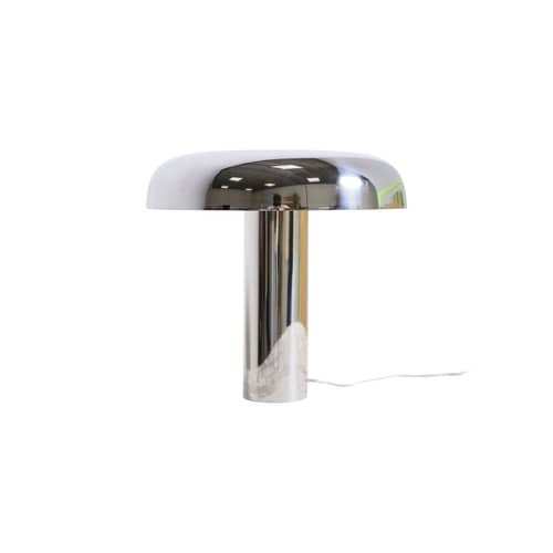 Lampada da tavolo Mushroom metallo argento / Ø 39 x H 38 cm - HK LIVING - Cromo - Acciaio cromato