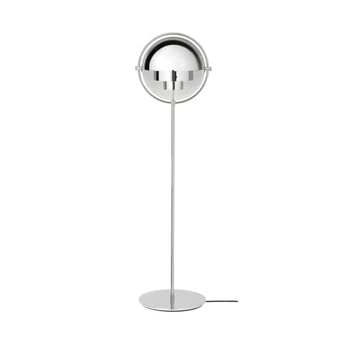 Lampadaire Multi-Lite argent métal / Modulable & orientable - Réédition 1972 - Gubi - Chromé - Métal
