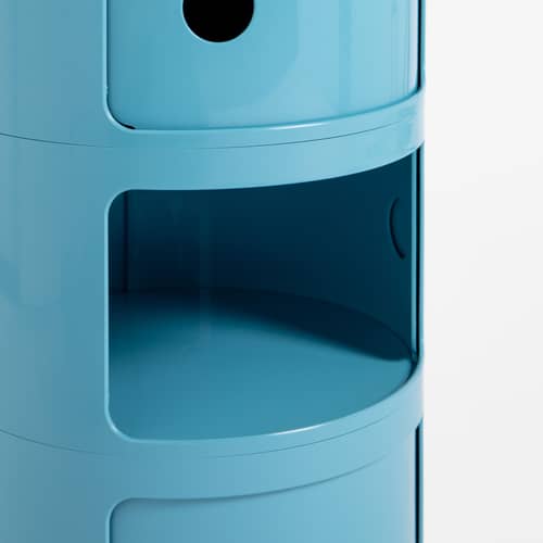 Rangement Componibili (1968) / 3 tiroirs - Edition limitée 25 ans - Kartell - Bleu Océan (édition limitée) - ABS