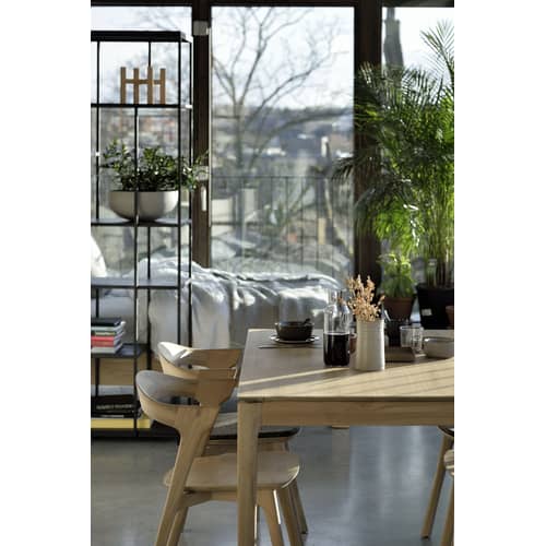 Bok Rectangular table natural wood / Solid oak 140 x 80 cm / 6 people - Ethnicraft - 140 x 80 cm / Oak - Oiled solid oak