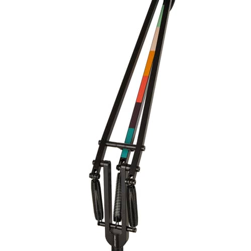 Stehleuchte Type 75 metall schwarz / By Paul Smith - Edition 5 - Anglepoise - Schwarz / Mehrfarbig gestreiftes Band - Aluminium