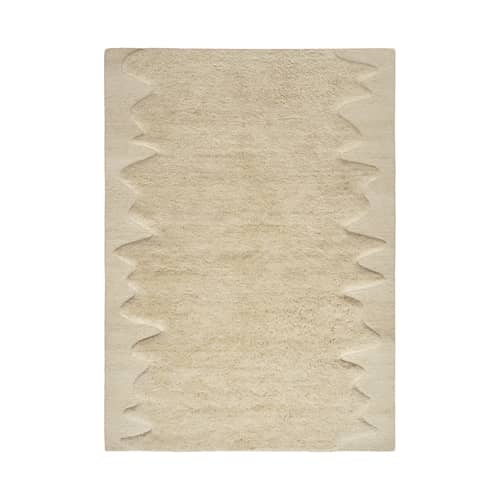 Teppich Wobble textil beige / 170 x 240 cm - Tom Dixon - 170 x 240 cm / Natur - Wolle aus Neuseeland