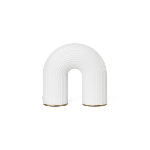 Vuelta LED Wireless rechargeable lamp plastic material white / L 16.5 x H 15.5 cm - Ferm Living - White - Polythene