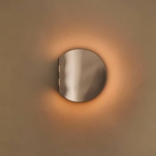 Applique salle de bains Poudrier LED métal / Miroir - DCW éditions - Nickel - Acier, Verre