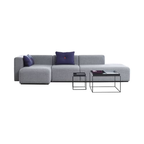 Canapé d\'angle Mags tissu gris / L 304 cm - Accoudoir gauche - Hay - Accoudoir gauche / Gris clair (Tissu Hallingdal) - Tissu