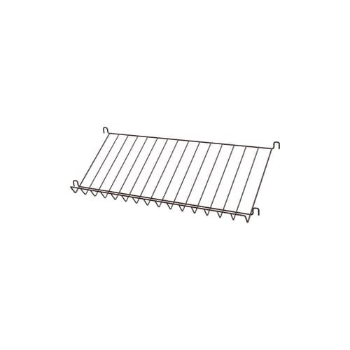 Étagère grillagée / Porte-revues & chaussures - L 78 x P 30 cm - String Furniture - Marron foncé - Acier thermolaqué