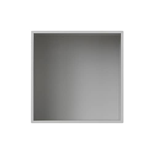 Etagère Mini Stacked / Medium carré 33x33 cm / Avec fond - Muuto - Gris - MDF peint