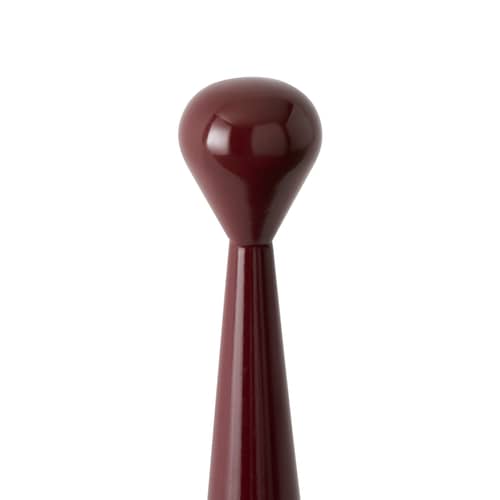 Gewürzmühle Mill Tall holz rot / H 33 cm - Tom Dixon - Bordeaux - Keramik, Lackiertes FSC-zertifiziertes Buchenholz