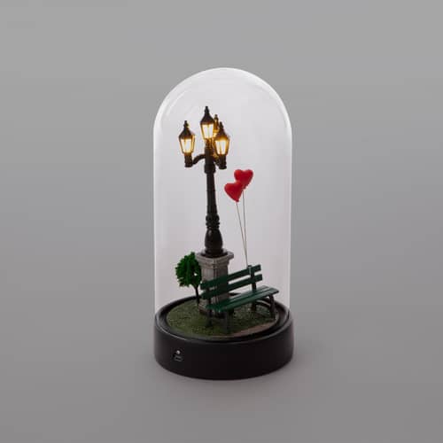 Lampada da tavolo My Little Valentine LED vetro trasparente / LED - H 22 cm - Seletti - Valentin - Resina, Vetro
