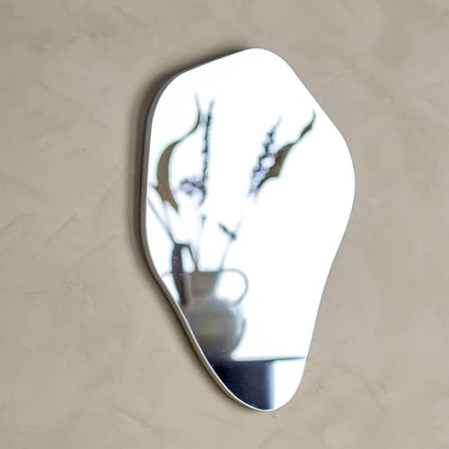 Miroir mural Aimie métal argent / L 40 x H 60 cm - Bloomingville - 40 x 60 cm / Argent - Acier, MDF, Verre