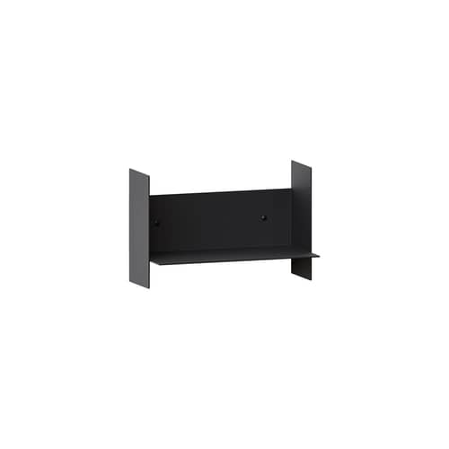 Regal Pli metall schwarz / B 30 x T 15 cm - TIPTOE - Schwarz Graphitschwarz - thermolackierter Stahl