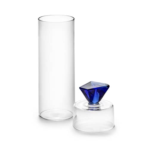Schachtel Silos Small glas blau / Karaffe – Ø 8 x H 24,5 cm - Serax - Blau / Transparent - Glas