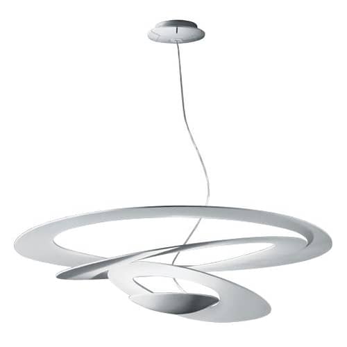 Suspension Pirce métal blanc / Ø 97 cm - Artemide - Blanc - Aluminium verni