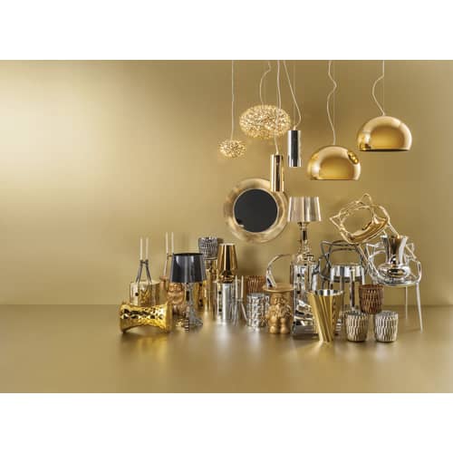 Bourgie Table lamp plastic material copper / Matallic - Ferruccio Laviani, 2004 - Kartell - Cooper - Metallic ABS