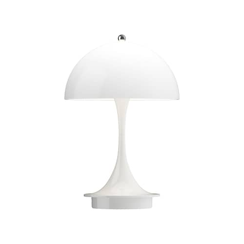 Panthella 160 Wireless rechargeable lamp plastic material white / LED - Ø 16 cm - Louis Poulsen - Opal white - Polycarbonate