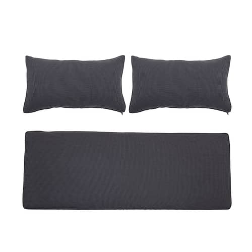 Zubehör  textil grau / Set 3 Kissenbezüge für Sofa Mundo (ohne Füllmaterial für Kissen) - Bloomingville - Dunkelgrau - Polyesterfaser