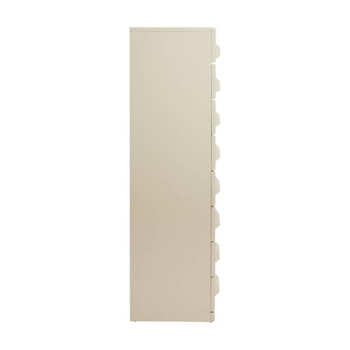 Commode Chest of drawers bois beige / Chiffonnier 8 tiroirs - L 45 x P 40,5 x H 128,8 cm - HK LIVING - Crème - MDF laqué
