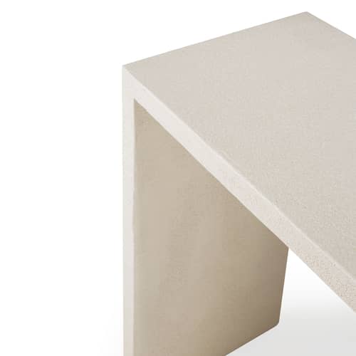 Console Elements blanc / L 150 x P 40 x H 85 cm - Microciment - Ethnicraft - L 150 cm / Blanc cassé - Microciment