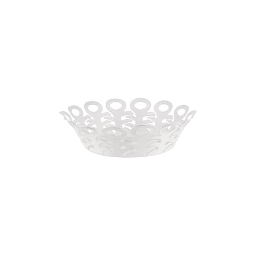Corbeille Vimini métal blanc Small / Ø 22 cm - Alessi - Blanc - Acier
