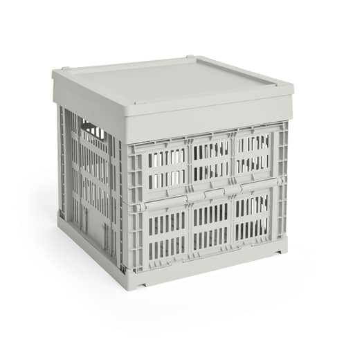 Couvercle  plastique gris / Pour panier Colour Crate Medium Square & Cube 30 x 30 cm - Hay - Gris - Polypropylène recyclé