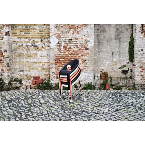 Fauteuil empilable Bell plastique blanc / Polypropylène recyclé (éco-conçu) - Konstantin Grcic, 2020 - Magis - Blanc Highnoon - Polypropylène recyclé