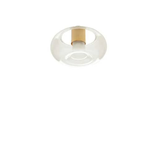 Wandleuchte Fontanella Medium glas transparent / Deckenleuchte - Ø 26 cm - Fontana Arte - Messing - Galvanisiertes Metall, Geblasenes Borosilikatglas