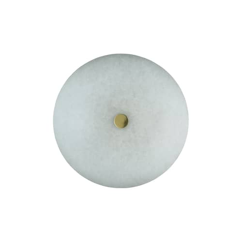 Applique Magma vetro bianco / Plafoniera - Riciclata / Ø 42,5 cm - TALA - Bianco / Ottone - Ottone lucido, Vetro riciclato