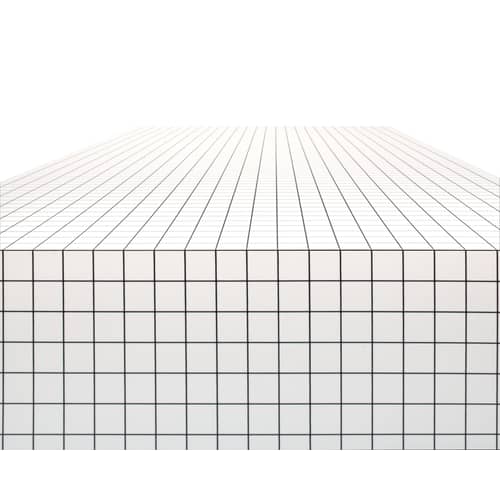Quaderna Low console plastic material white / L 150 x H 39 cm - Superstudio, 1972 - Zanotta - White / Black check pattern - Alveolar board, Mdf plastic