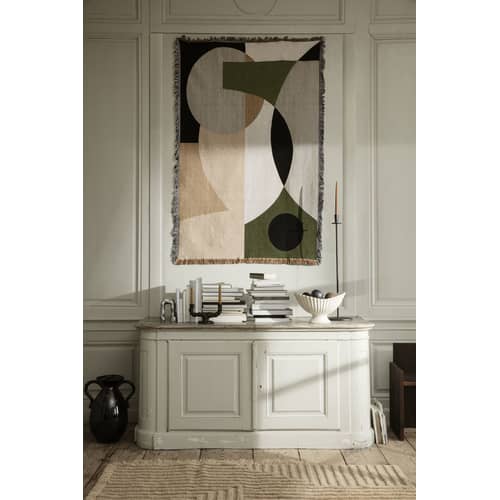 Plaid Entire multicolore / Tapisserie murale - 120 x 170 cm - Coton - Ferm Living - Multicolore - Coton