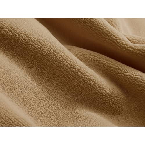 Sitzkissen Original Slim Teddy textil braun / Ultra-weicher, flauschiger Stoff 155 x 120 cm - Fatboy - Milchkaffee -  Micro-billes EPS, Plüschstoff