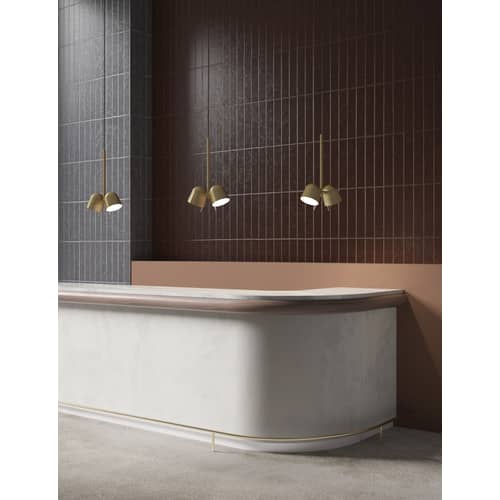 Sospensione HO oro metallo / L 34,5 cm - Orientabile - ENOstudio - Ottone - Acciaio