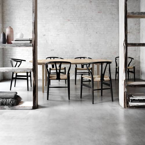 Stuhl CH24 - Wishbone Chair holz natur / Hans J. Wegner, 1950 - Papierschnur - CARL HANSEN & SON - Buche schwarz FSC / Naturfarbene Schnur - Lackierte Massiveiche, Papierseil