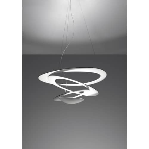 Suspension Pirce Micro métal blanc LED / Ø 48 cm - Artemide - Blanc - Aluminium verni