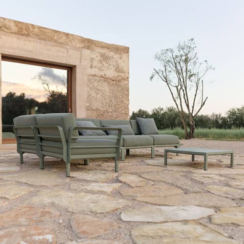Table basse Maximo vert / 80 x 80 x H 25,5 cm - NARDI - Vert Cactus - Résine fibre de verre