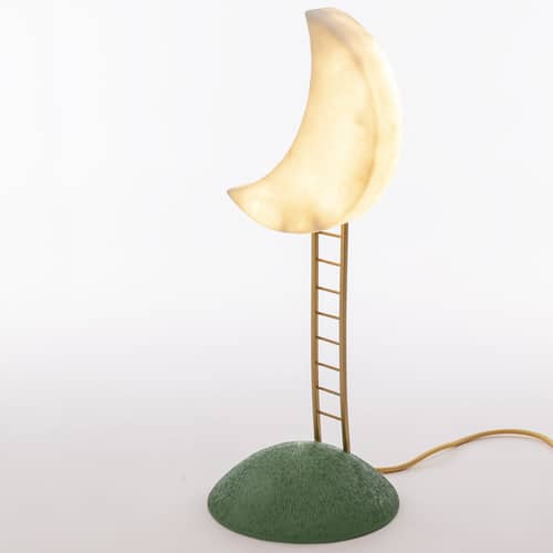 My Secret Place Table lamp plastic material green white gold / H 51 cm - Seletti - White, gold & green - Resin