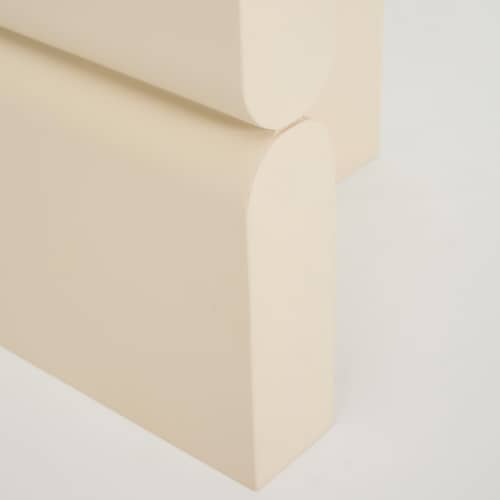 Table d\'appoint Coloured Wood Noon bois blanc / Ø 38 x H 42,5 cm - NOBODINOZ - Blanc - Frêne