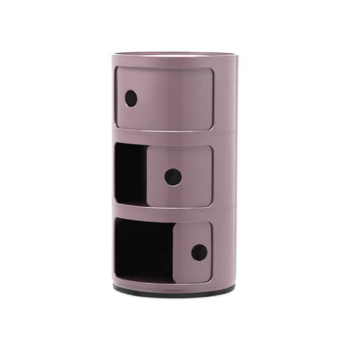 Ablage Componibili plastikmaterial violett (1968) / 3 Schubladen - H 58 cm - Kartell - Mauve - ABS