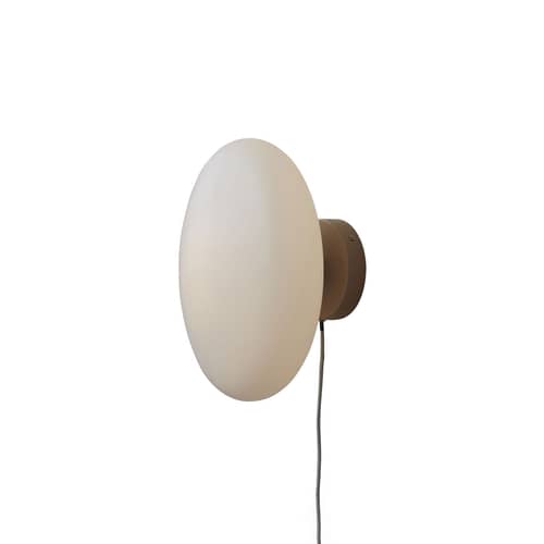 Applique avec prise Sapporo verre blanc / Ø 28 cm - It\'s about Romi - Blanc - Verre