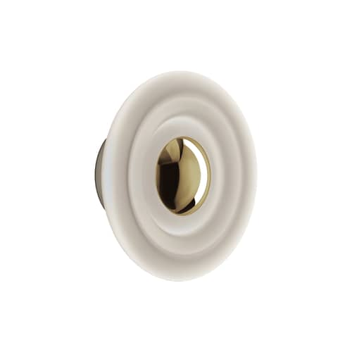 Applique d\'esterno Press Surface Mini vetro bianco / LED - Ø 21,5 cm - Tom Dixon - Gelato - Acciaio, Vetro pressato