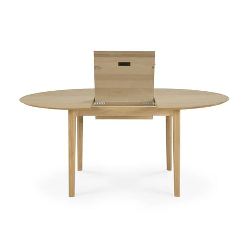 Ausziehtisch Bok holz natur / 129 bis 179 cm - 4 bis 6 Personen - Ethnicraft - Eiche geölt - Geölte Massiveiche