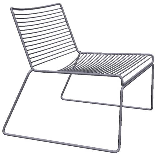 Fauteuil bas Hee métal blanc / Hee Welling, 2005 - Hay - Blanc - Acier laqué