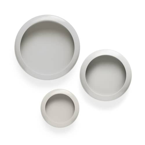Set de 3 appliques d\'extérieur Oloha Trio / Lampe sans fil - Fatboy - Gris clair - ABS, Aluminium thermolaqué, Silicone