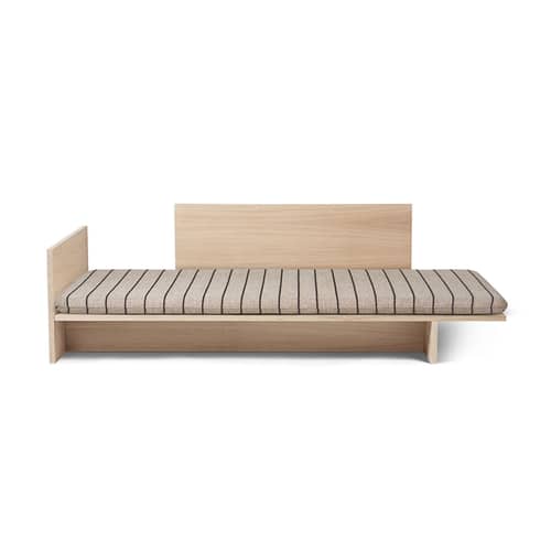 Lit 1 place Kona bois naturel / 90 x 200 cm - Ferm Living - Chêne clair - Placage de chêne laqué