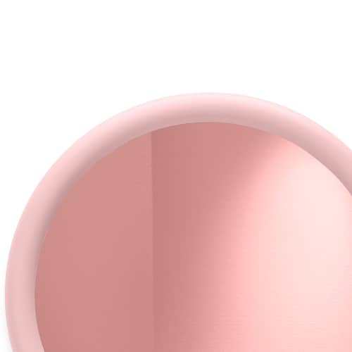 Miroir mural Mirage rose Halo / Verre coloré - Ø 60 cm - Fatboy - Rose pastel - Polyuréthane, Verre coloré