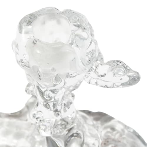 Portacandela Drip Glass Small vetro trasparente / H 14 cm - Pols Potten - H 14 cm / Trasparente - Vetro