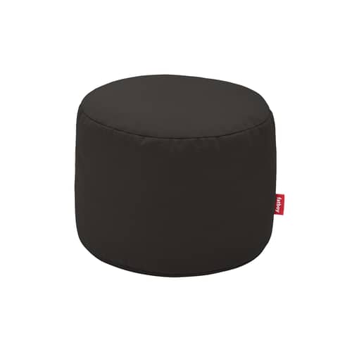 Pouf Point Canvas / Recyclé - Ø 50 cm - Fatboy - Noir Réglisse -  Micro-billes EPS, Polyester recyclé