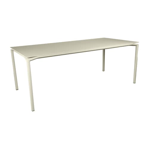 Calvi INDOOR Rectangular table composite material grey / 195 x 95 cm - Tray FENIX® / 8 people - Fermob - Clay grey - Aluminium, FENIX®