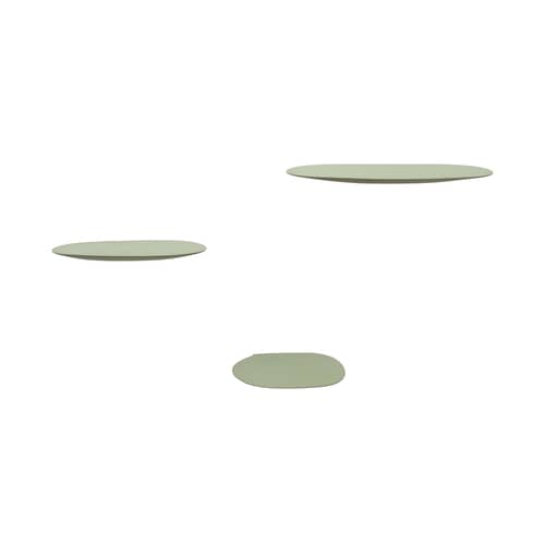 Regal Isola keramik grün / 3er-Set - Moustache - Olivgrün - emaillierte Keramik