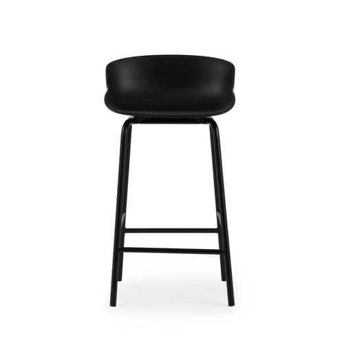 Sgabello alto Hyg materiale plastico nero / H 65 cm - Polipropilene - Normann Copenhagen - Nero - Acciaio, Polipropilene