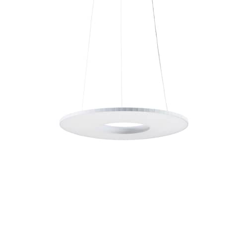 Suspension Iris Horizontal / LED - Ø 60 cm - Dix Heures Dix - Ø 60 cm / Tissu blanc - Aluminium, Tissu acrylique plissé